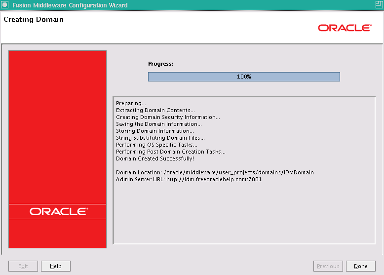 Oracle WebLogic 10.3.5 Create Domain 092