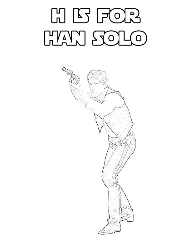 Download Star Wars Alphabet Coloring Page - H is for Han Solo - The Star Wars Mom - Parties, Recipes ...