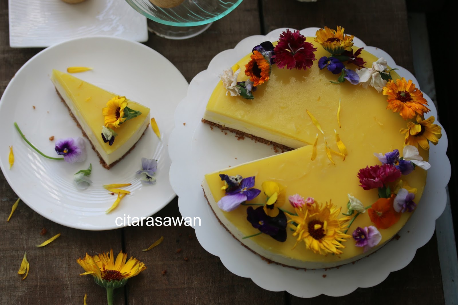 Kek Keju Dadih Lemon / Lemon Curd Cheese Cake ~ Resepi Terbaik