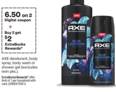 FREE Axe Body Wash CVS Deals