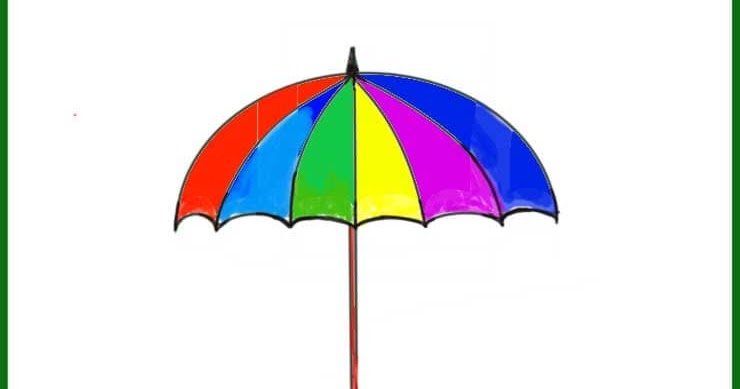 Easy Rules Of Colorful Umbrella Drawing