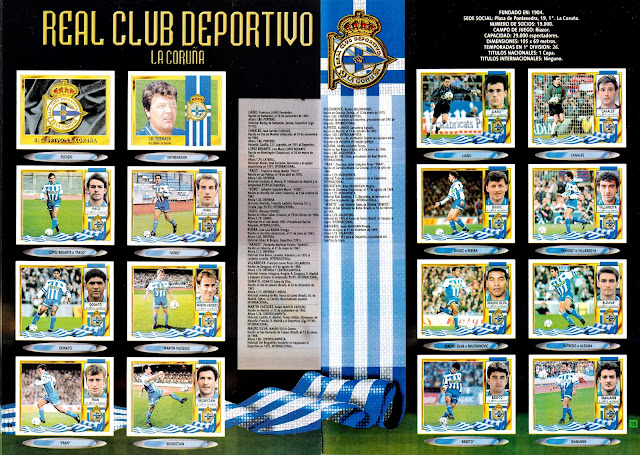 REAL CLUB DEPORTIVO DE LA CORUÑA. Temporada 1995-96. Escudo, John Benjamin Toshack (entrenador), Liaño, Canales. Paco, Voro, Djukic, Villarroya. Donato, Martín Vázquez, Mauro Silva, Aldana. Fran, Begiristain, Bebeto, Manjarín.