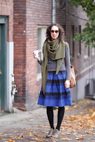 Lenna Petersen Oberg Innerwear Wool Striped Skirt Seattle Street Style Baby and Co.