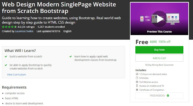 Web-Design-Modern-SinglePage-Website-from-Scratch-Bootstrap