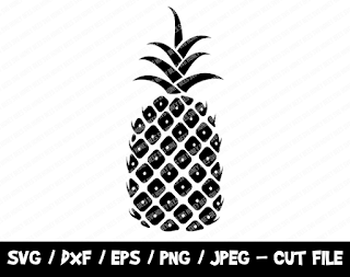 Pineapple SVG, Pineapple Cut File, Fruits Svg, Instant Download, File For Cricut & Silhouette, EPS, Pineapple Dxf, Vinyl Cutting File