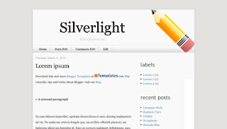 Silver Light Blogger Template
