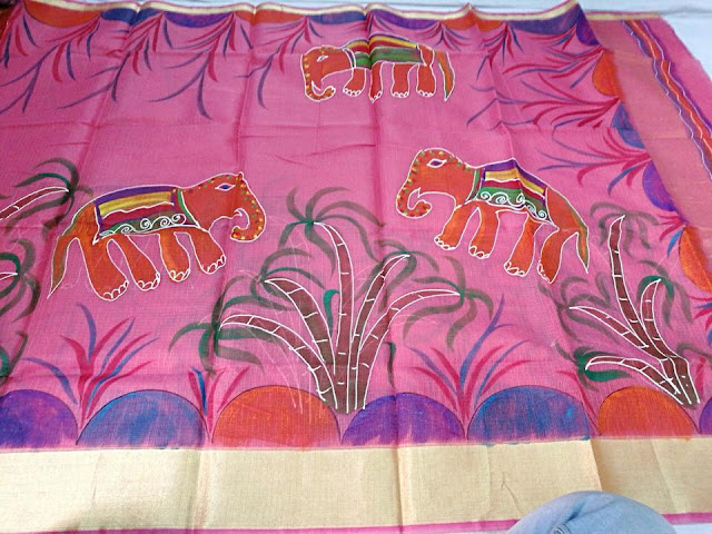 Kota doria painting sarees