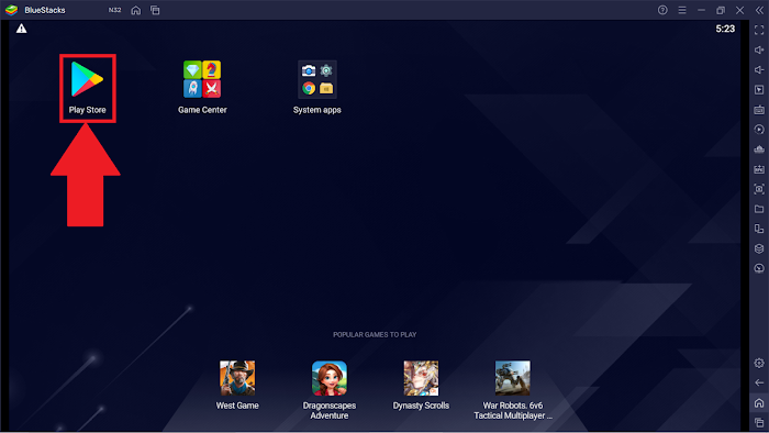 open google play store in bluestacks