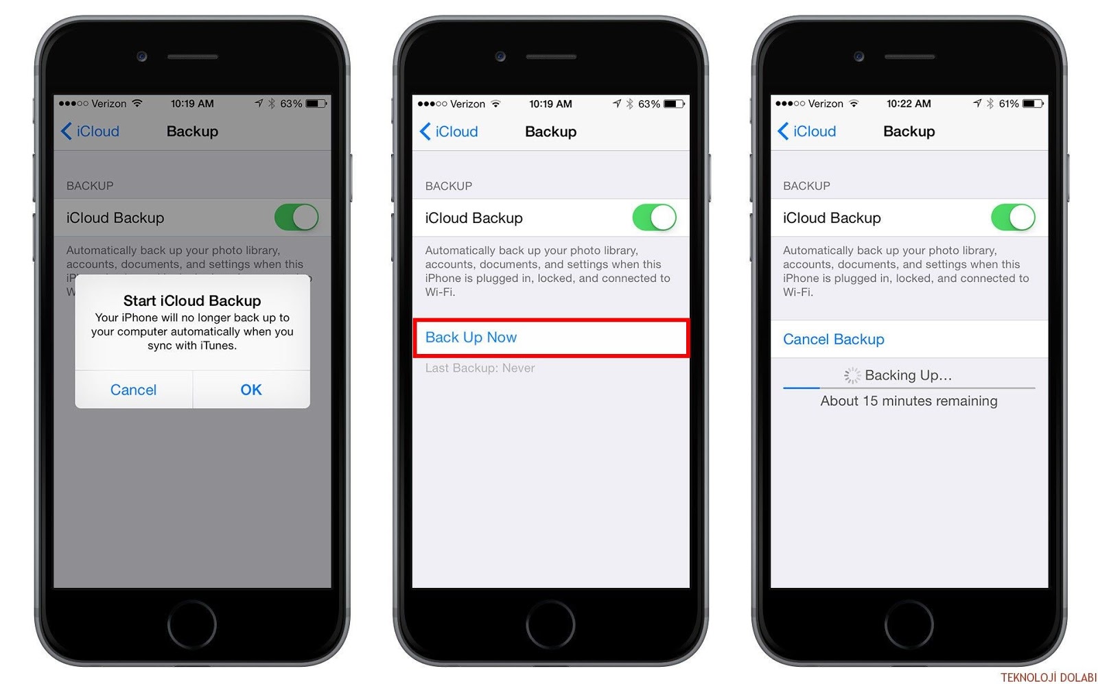 How to backup iphone
