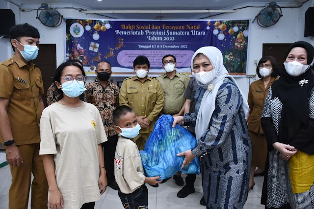 Kunjungan Kasih, Nawal Undang Anak Panti Asuhan Claresta di Perayaan Natal Pemprov Sumut