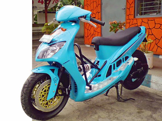 modifikasi mio 2010 biru  paling bagus