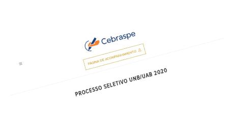 Processo Seletivo UNB/UAB 2020