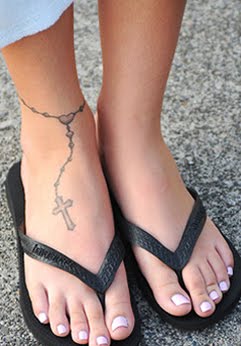 Foot Rosary Tattoos For Women Picture 2