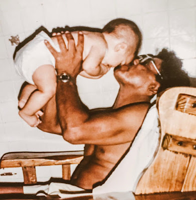 Baby Karrie Martin with her Grandfather
