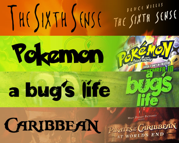 Amazing Free 

Fonts Inspired by Movies 
