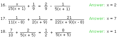 fractional linear equations in one unknown and their roots