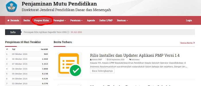 Cara Cek Progres Pengiriman Data PMP