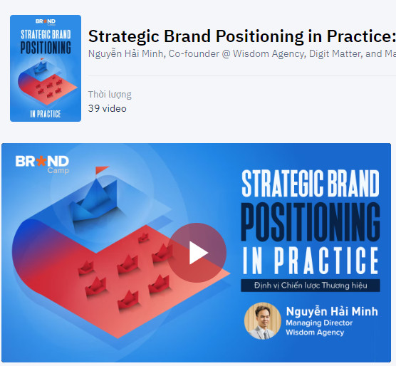 Chia Sẻ Khóa Học Strategic Brand Positioning in Practice Định vị Chiến lược Thương hiệu