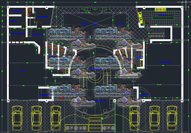 Residential Hostel 2 stars freecad Dwg  