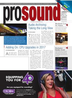 Pro Sound News - February 2017 | ISSN 0164-6338 | TRUE PDF | Mensile | Professionisti | Audio | Video | Comunicazione | Tecnologia
Pro Sound News is a monthly news journal dedicated to the business of the professional audio industry. For more than 30 years, Pro Sound News has been — and is — the leading provider of timely and accurate news, industry analysis, features and technology updates to the expanded professional audio community — including recording, post, broadcast, live sound, and pro audio equipment retail.