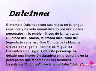 significado del nombre Dulcinea