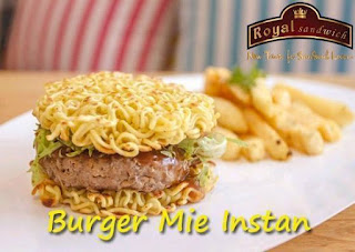 Resep Burger Mie Instan 