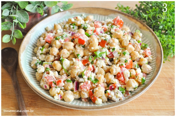 salada de grão de bico receita