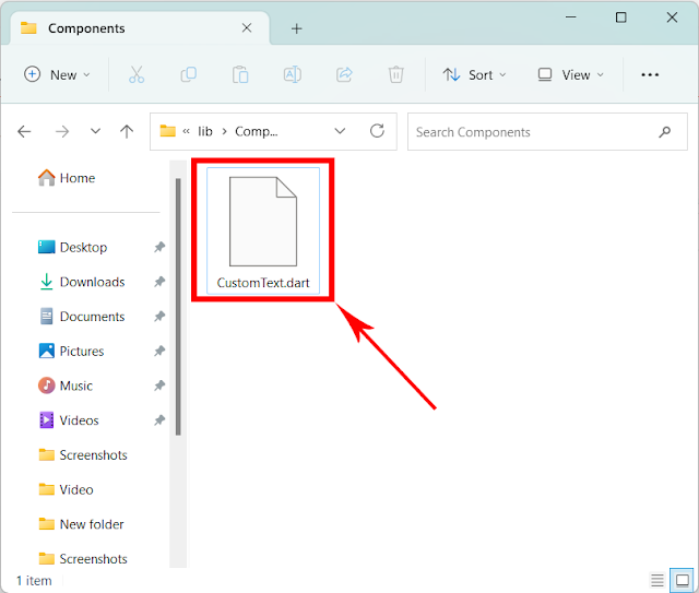 Custom Widget Text File in Dart