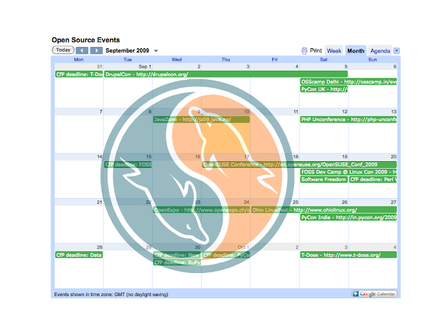 Open Source Events Calendar