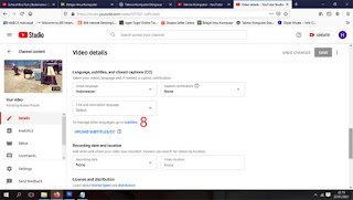 menambah teks ke video youtube