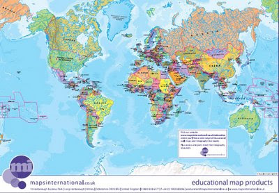 World  Printable on Maps International Educational Free Maps   World