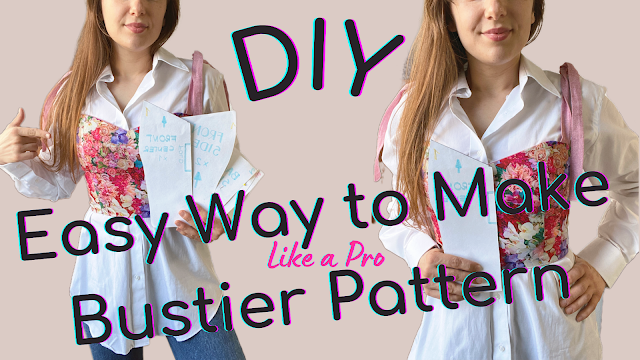 Easy way to make bustier pattern | DIY Bustier Pattern💞 