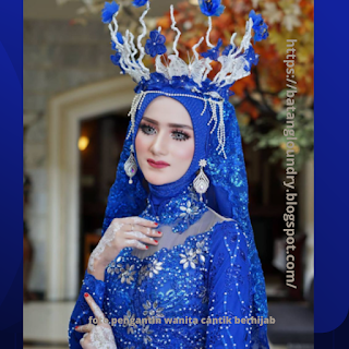 foto pengantin wanita cantik berhijab