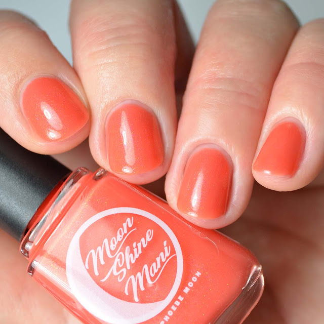 coral shimmer nail polish