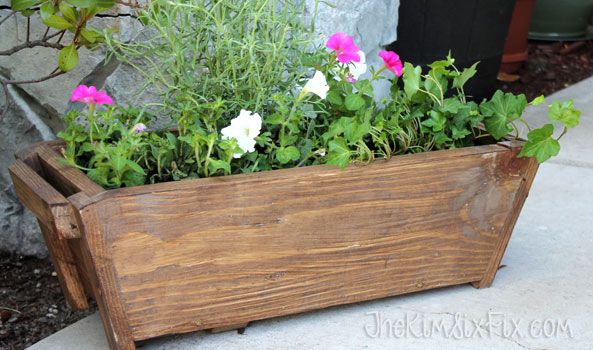 Tapered wooden window box