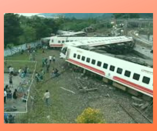 The train crash, an express traveling from Taipei to Taitung in Taiwan carrying many travelers derail