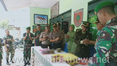 HUT TNI Ke 74, Polsek Jajaran Polres Pinrang Kompak Serbu Koramil