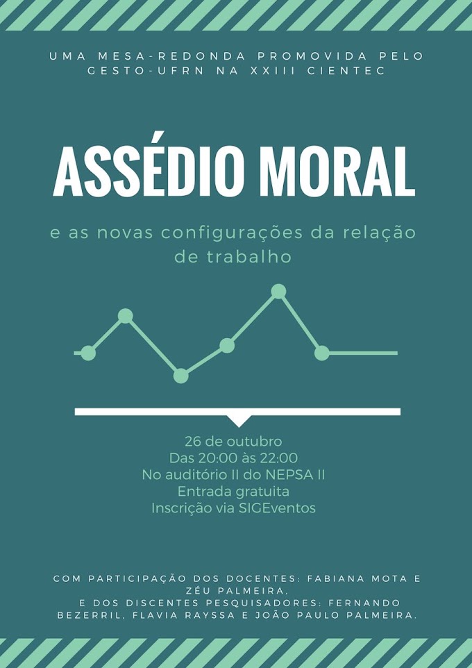 Mesa redonda sobre "assédio moral e as novas configurações da relação de trabalho"