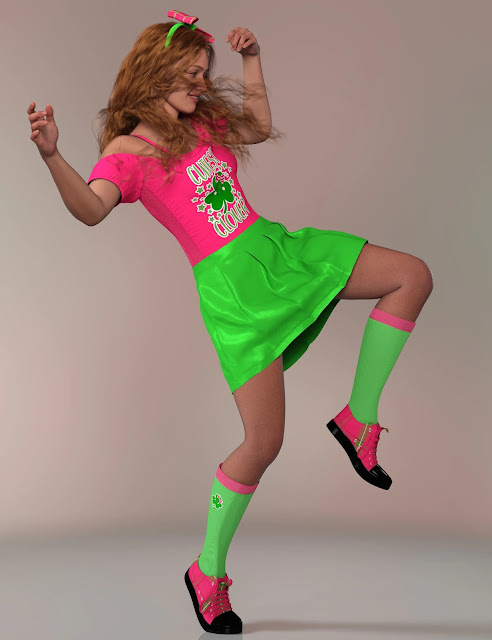 Celebrate St. Patrick's Day in Style with the dForce Lucky Irish Outfit for Genesis 9
