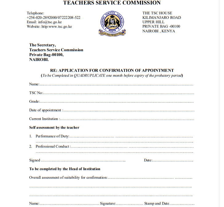 Download TSC Confirmation of Appointment [PDF]