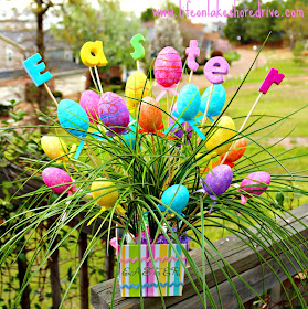 Easter Egg Spring Decor Arrangement, tutorial, diy, Easter, eggs, centerpiece
