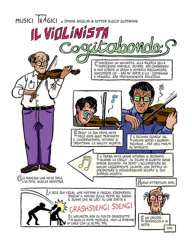 Simone Angelini Enrico Ruggeri Musici Tragici Violinista cogitabondo Fumetti Comics Graphic Novel violin