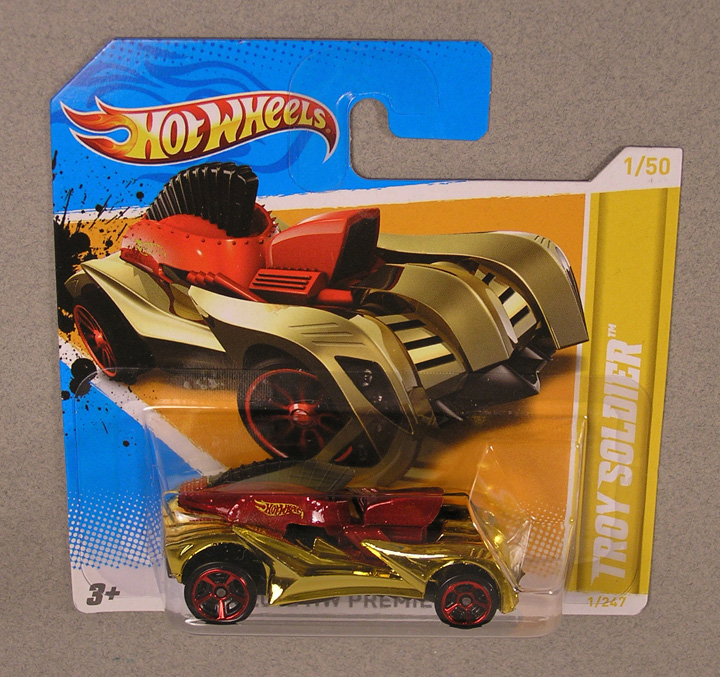 I thought I would show some better pictures of the Troy Soldier Hot Wheels 