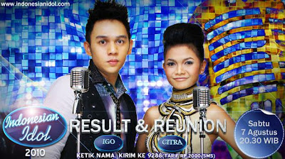 Indonesian Idol on Indonesian Idol  Season 6 2010    Result   Reunion Indonesian Idol