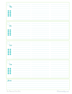 free printable, two page weekly planner, time management, home management binder, 
