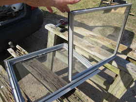 taking the two halves of an aluminum trailer window apart