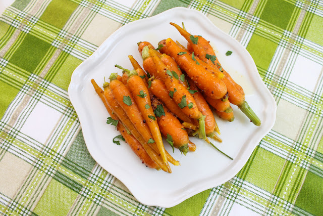 Food Lust People Love: Mustard Honey Buttered Carrots are slightly sweet with a lovely sharpness and, of course, shiny with just the right amount rich butter. They make a beautiful side dish, served hot or at room temperature.