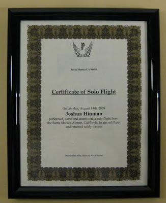 Certificate of Solo Flight