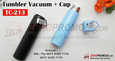Thermos TC 213, Thermos Cup Vacuum Flask, Tumbler Stainless Vacuumflask + Cup TC-213, Thermos Vacuum + Cup THC. Souvenir Tumbler Vacuum Flask Stainless + Cup TC-213