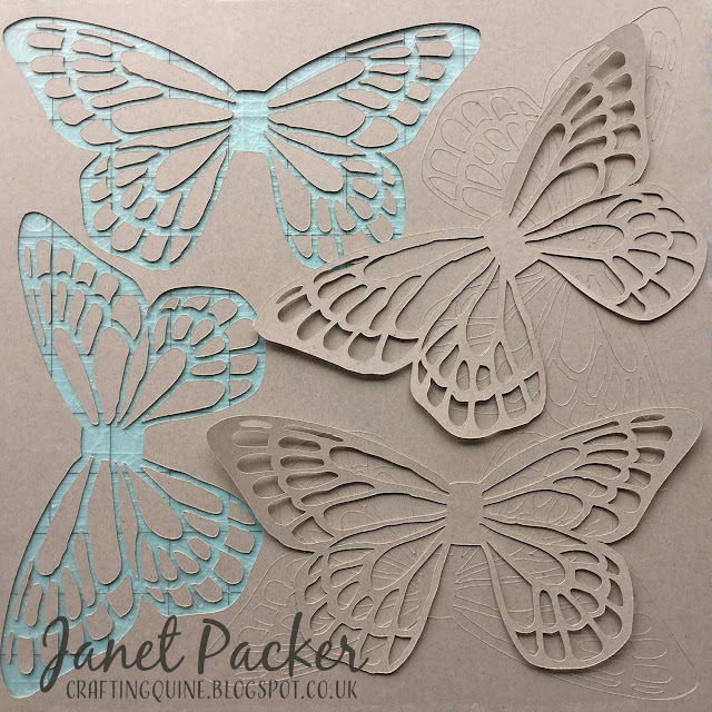 ** TUTORIAL ** Two-Step Cutting for Chipboard and Thicker Cardstock. Butterfly - Angel - Fairy Wings cut from Silhouette Chipboard. Designed by Janet Packer https://craftingquine.blogspot.co.uk for Graphtec, Silhouette UK.